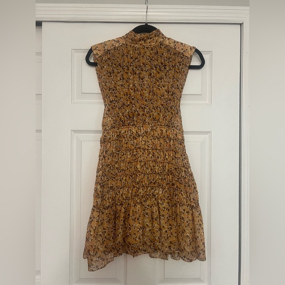 Shona Joy Dresses & Skirts - Shona Joy Mustard Floral Mini Dress